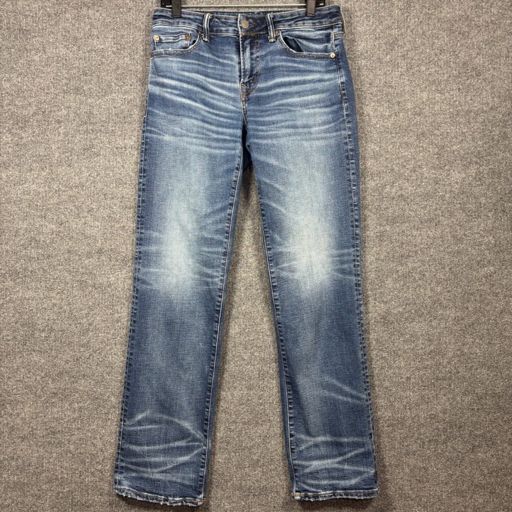 American Eagle Airflex+ Slim Straight Mens 30x34 (Fits 31x33) Medium Wash Jeans
